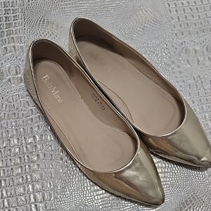 Bella Marie Shiny Gold Women's Loafers